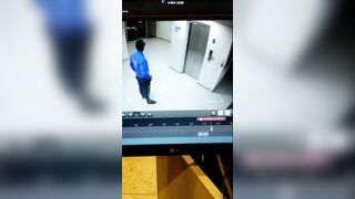 Security Guard FREAKS OUT After Realizing He’s Been Talking to NO ONE