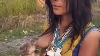 [WTF] Woman caught breastfeeding a rabbit…..