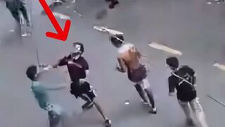 Moroccan migrants have been caught on camera stabbing Spaniards in streets of Cueta