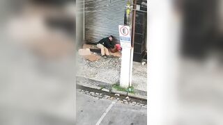 Man Caught on Video Sexually Abusing a Homeless Woman...Police looking for Suspect