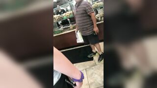 Shorty came in for a bagel but lost it on a woman