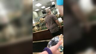 Shorty came in for a bagel but lost it on a woman