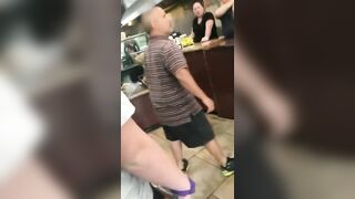 Shorty came in for a bagel but lost it on a woman