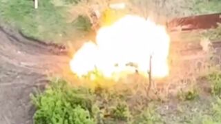 Ukrainian Soldier tries Shooting Drone Missile...is Blown to Pieces