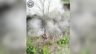 Ukrainian Soldier tries Shooting Drone Missile...is Blown to Pieces