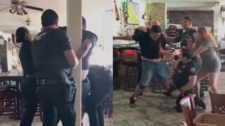 Two Officers Nearly Knocked Out in Wild Arrest Brawl at Tequila Restaurant
