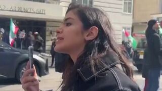 Iranian woman goes BERSERK on smug white liberal who is supporting the Islamic regime
