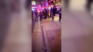 A large brawl broke out at the Royce Social Club inside the Tropicana Casino