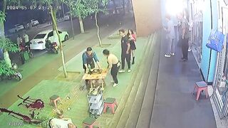 Man in China gets Stabbed in Leg..Has No Idea How Serious It Is until He drops Dead