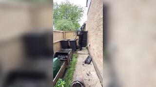 Great British Woman is NOT Giving up her Bike to Illegal Immigrant in her Yard