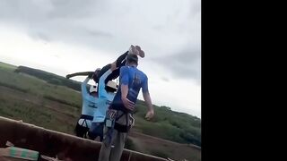 Rope jump organizers forgot to attach rope
