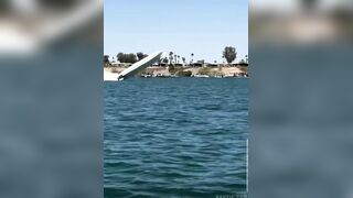 Boat Flies And Crashes