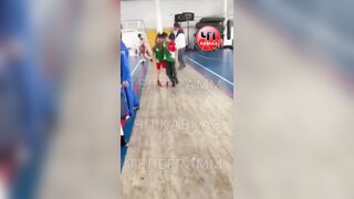 Tough Guy Coach Kicks Little Kid for Losing Wrestling Match