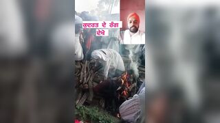 Indian ceremony of dead body cremation gone wrong