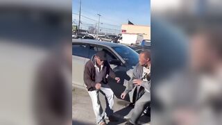 Old man lands knock out on his life long enemy..