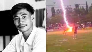 24-year-old footballer was killed by lightning during a friendly match in Thailand