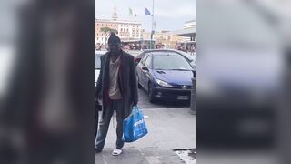 Aggressive Immigrant Threatens with Umbrella, Meets Flying Chair