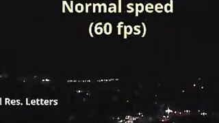 Slo-Motion video of Lightning Strike on some buildings.