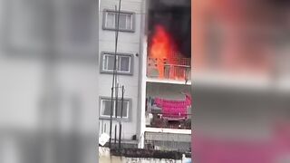 Older Woman stuck in Apartment Fire is Burning in Complete Shock