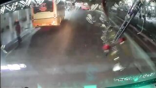 Crazy Footage of a Bus Losing Control Killing Multiple People