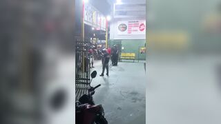 Man Pulls Gun on Delivery Riders… Gets Instantly Dropped