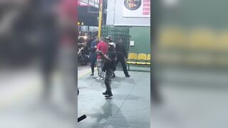 Man Pulls Gun on Delivery Riders… Gets Instantly Dropped