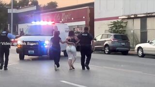 Scene of DUI Crash That Killed Ph.D Student Erupts Into Violence After Detained Woman Tries to Fight Angry Bystander