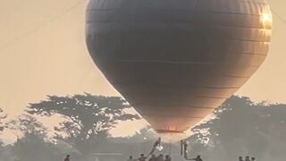 Shocking Video Shows a Hot Air Balloon Explode into one Big Fireball.