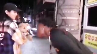 Guy gets Instant Karma for Bothering Little Dog