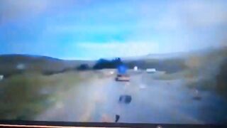 Brutal Accident throws Motorcyclist's Body into Dashcam of Vehicle