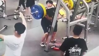 Watch the 2 Sissies Squatting with All that Weight