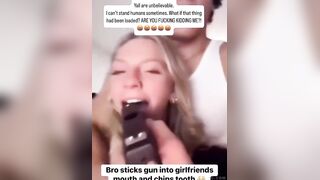 Bro needs to be more gentle with a gun