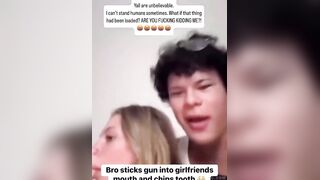 Bro needs to be more gentle with a gun