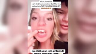 Bro needs to be more gentle with a gun