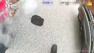 Ratchet on Fire after getting Tazed