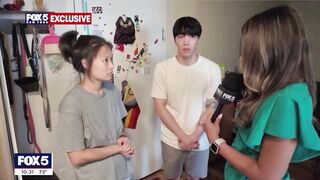 Couple checks indoor camera to find out a Woman is living in their home