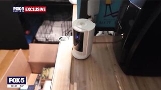 Couple checks indoor camera to find out a Woman is living in their home