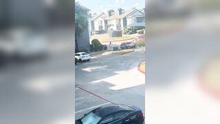 A person was run over during confrontation at a Mesquite apartment complex