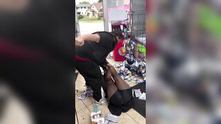 Chaos Erupts at the Store as Security Guard Apparently Performs an Exorcism
