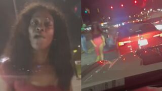 A deranged Black woman has ATTACKED the vehicle of a White woman in Charlotte NC
