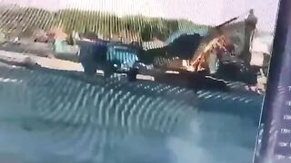 Driver Killed Instantly when Excavator makes a Sudden U-turn
