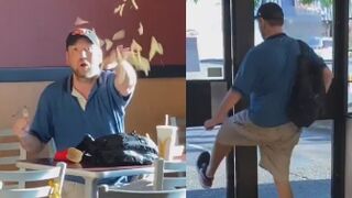 Complete breakdown inside of a McDonalds during rush hour lunch time