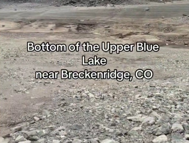 Where is all the water going? This is the bottom of the lakebed on The Blue Lakes trail in Colorado. This was once a hike past a stunning alpine lake