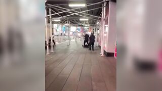 Man Detained and Tasered for Aggression Following Store Window Smash Attempt