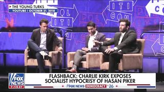 footage resurfacing of Charlie Kirk MIC DROPPING communist Hasan Piker to his face