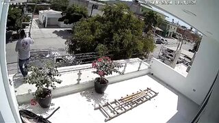 Construction Worker Falls to his Death in Bad Way (2 Angles)