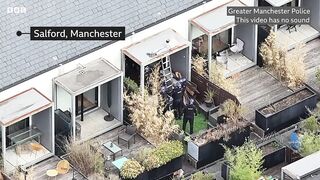 Police arrest wanted man while he slept on roof