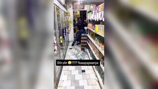 NYPD Warrant Officers Struggle to Handcuff Usual Suspect Refusing to Surrender