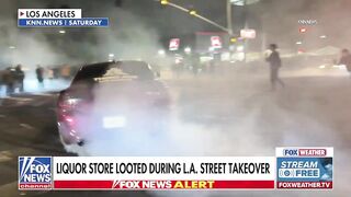 Massive street takeover in LA leaves liquor business with over $30k in damages