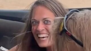 Moment SoCal drunk driver’s passenger flashes unhinged smile after crashing Camaro into wall